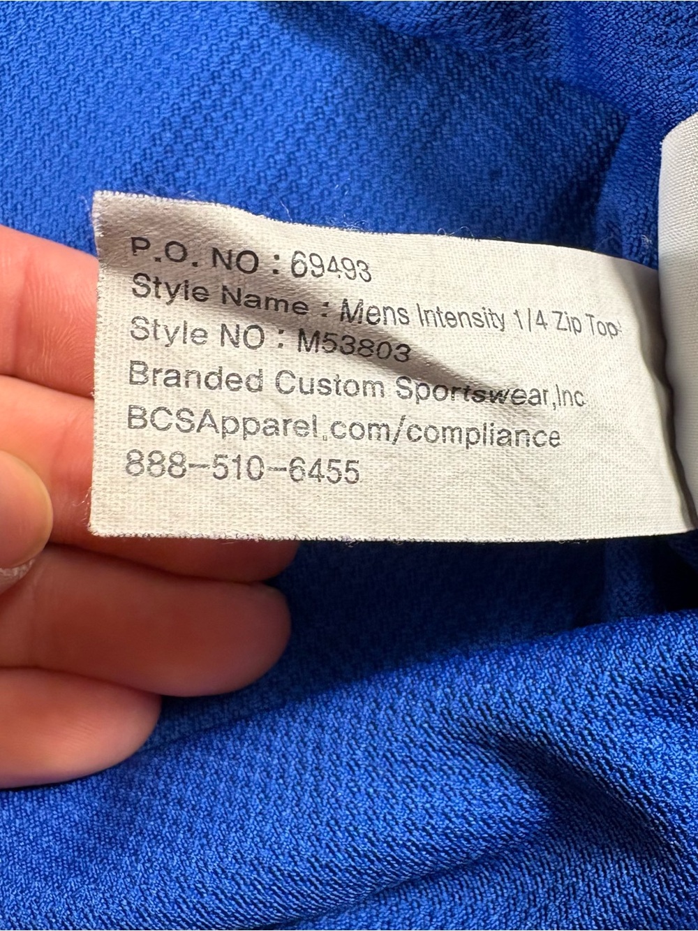 Fort Valley State Nike DriFit Mens XL Blue Pullover 1/4 Zip yelllow WildCat logo - Picture 8 of 9
